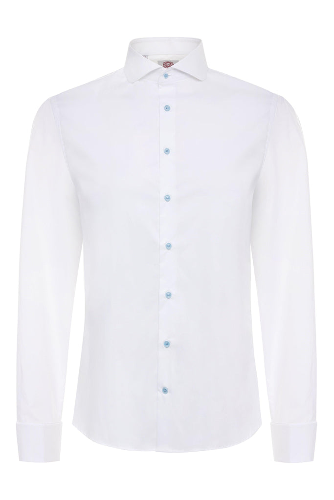 Barclay White Blue Button - Labinjohlondon