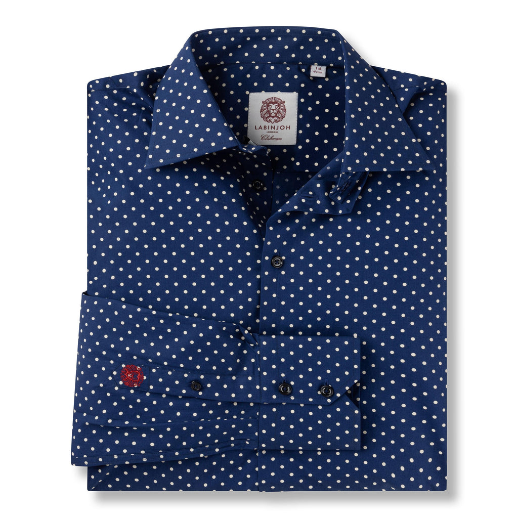 Clubman Navy Blue Polkadot - Labinjohlondon